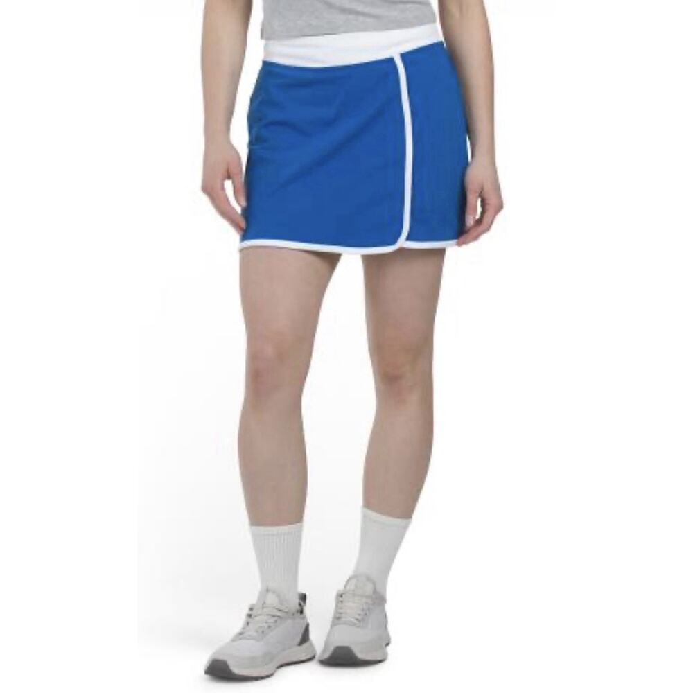Johnnie-O Womens Golf Tennis Skort Skirt Gabby Medium Blue White Polyester NWT
